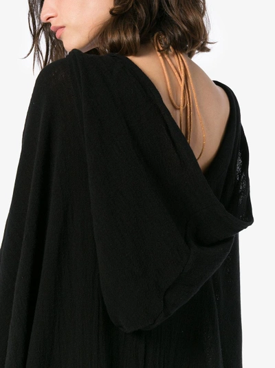 Shop Caravana Pawahtun Fringed Coat In Black