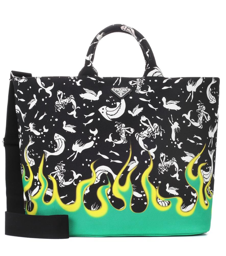Prada Exclusive To Mytheresa - Printed Canvas Tote In Multicoloured |  ModeSens