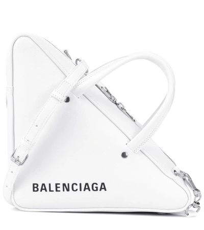 Shop Balenciaga Triangle Duffle S Leather Tote In Female