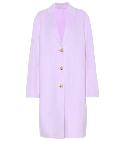 Shop Acne Studios Avalon Wool And Cashmere Coat In Purple