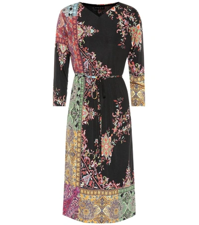 Shop Etro Printed Jersey Dress In Multicoloured