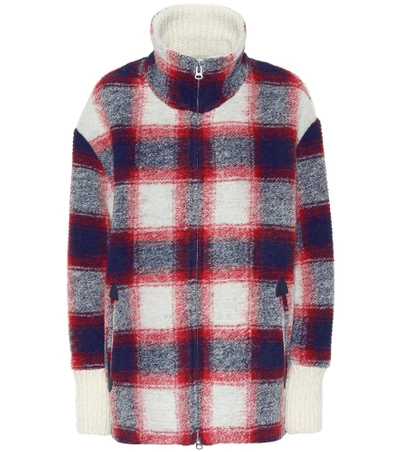 Shop Isabel Marant Étoile Gimo Checked Wool-blend Jacket In Multicoloured