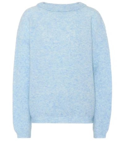 Shop Acne Studios Dramatic Mohair-blend Sweater In Blue