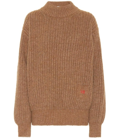 Shop Victoria Beckham Alpaca And Wool-blend Sweater In Brown