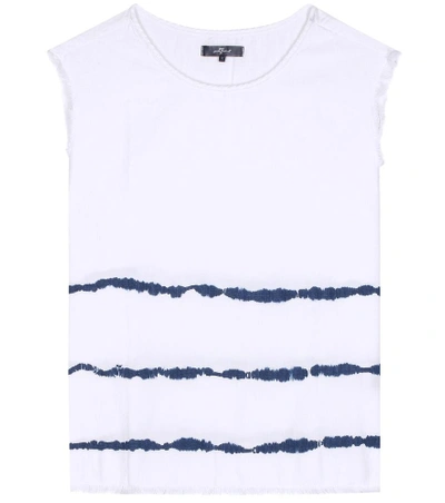 Shop 7 For All Mankind Surfer Tie Dye Cotton Top In White