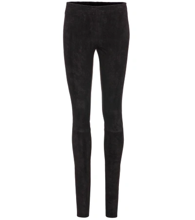 Shop Stouls Carolyn Suede Leggings In Black