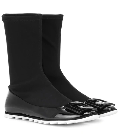 Shop Roger Vivier Viv Gommette Ankle Boots In Black