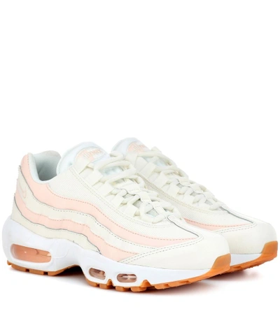 Shop Nike Air Max 95 Leather Sneakers In Pink