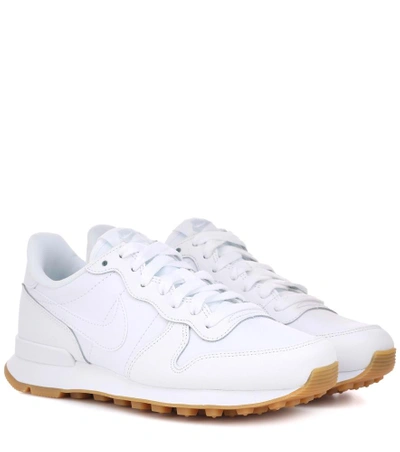 Shop Nike Internationalist Leather Sneakers In White