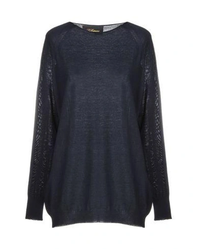 Shop Les Copains Sweaters In Dark Blue