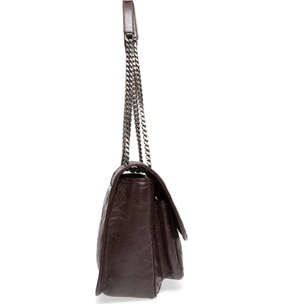 Shop Saint Laurent Medium Niki Leather Shoulder Bag In Tulip