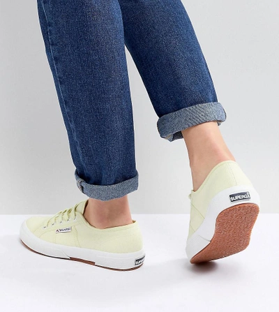 Shop Superga 2750 Canvas Sneakers In Yellow - Yellow