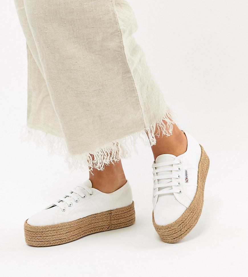 white espadrille flatforms