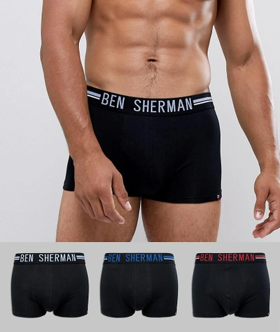 Shop Ben Sherman 3 Pack Trunk - Black