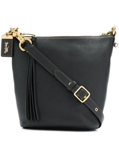 Shop Coach Glovet Shoulder Bag In Black