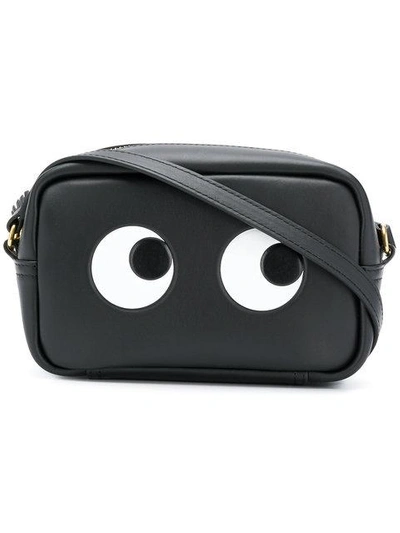 Shop Anya Hindmarch Eyes Crossbody Bag In Black