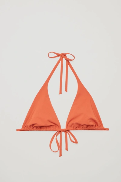 Shop Cos Triangle Bikini Top In Orange