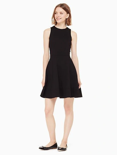 Shop Kate Spade Ponte Fit And Flare Dress In Black