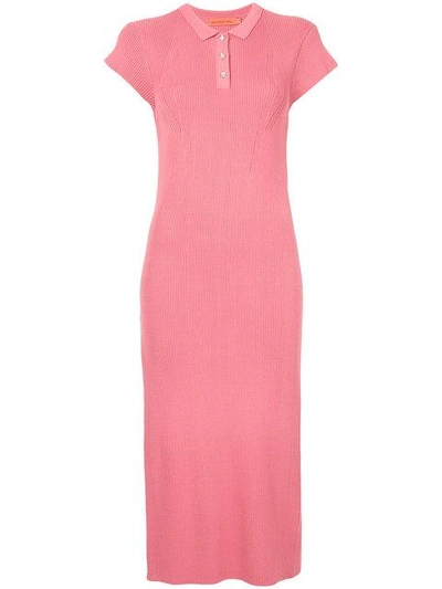 Shop Manning Cartell Mvp Ribbed Knit Dress - Pink