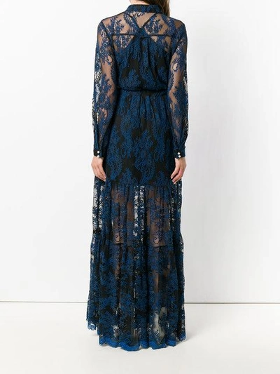 Shop Three Floor Lace Detailed Dress In Blue