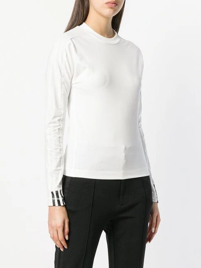 Shop Y-3 Stripe Long Sleeve T-shirt - White