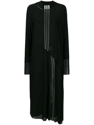 Shop Y-3 Striped Midi Dress In Black