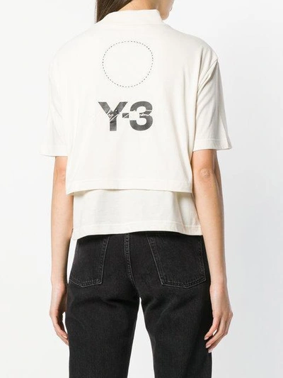 Y-3 短款全棉T恤 - 白色