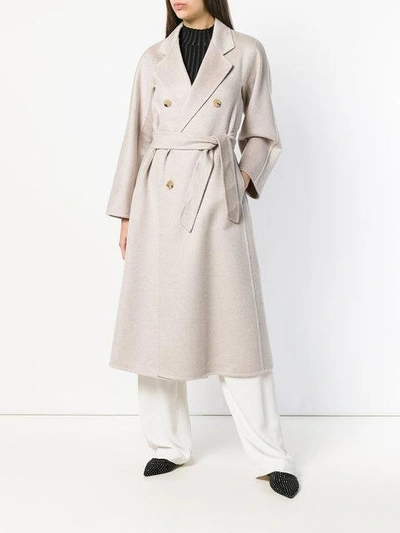 Shop Max Mara Double-breasted Trench Coat - Neutrals