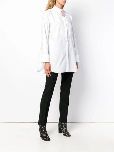 Shop Dorothee Schumacher Beaded Collar Shirt In White