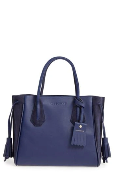 Shop Longchamp 'small Penelope Fantasie' Leather Tote - Blue