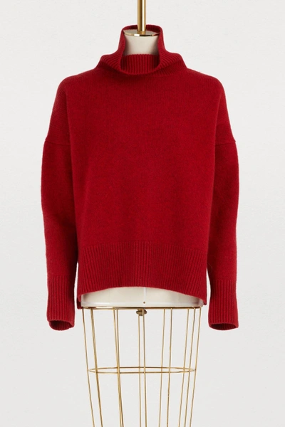 Shop Vanessa Bruno Jafet Turtleneck Sweater In Carmin