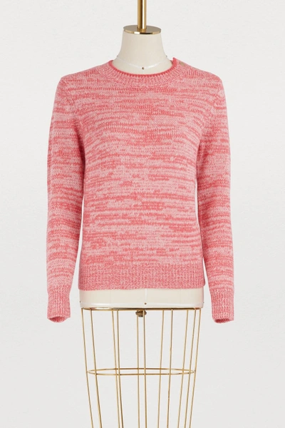 Shop Vanessa Bruno Jaslin Sweater In Ecru/rose