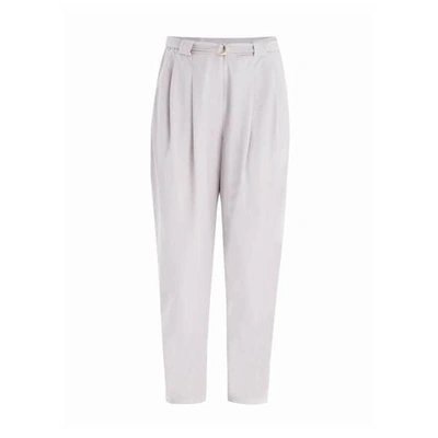 Shop Paisie Peg Leg Trousers With D-ring Belt In Grey