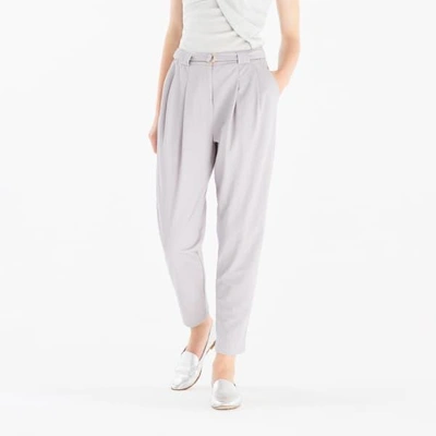 Shop Paisie Peg Leg Trousers With D-ring Belt In Grey