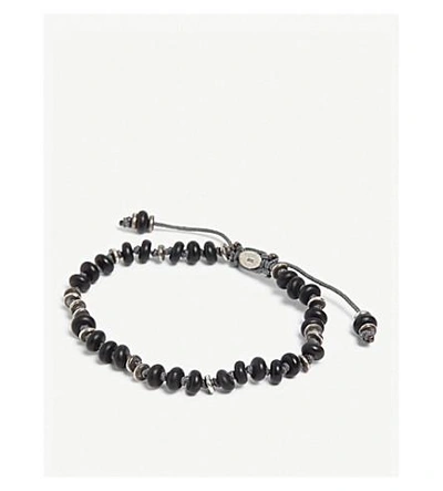 Shop M Cohen Templar Sterling Silver And Onyx Bracelet In Frosted Onyx