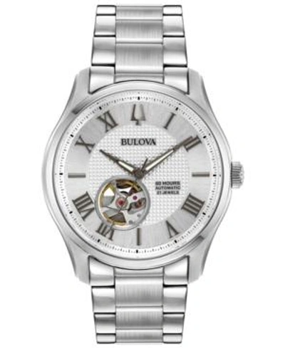 Shop Bulova Men's Automatic Wilton Stainless Steel Bracelet Watch 42mm