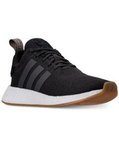 Shop Adidas Originals Adidas Men's Nmd R2 Casual Sneakers From Finish Line In Core Black