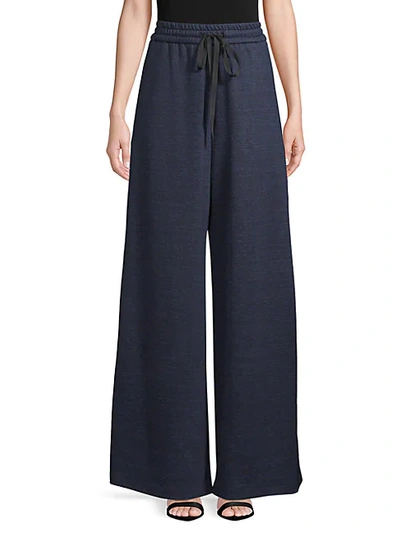 Shop Adam Lippes Classic Wide-leg Pants In Navy
