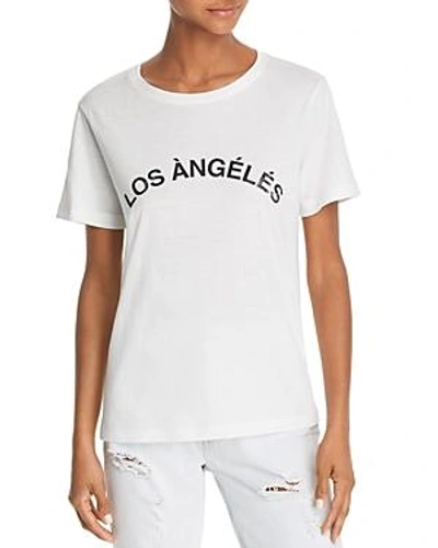 Shop Rebecca Minkoff Los Angeles Delaney Graphic Tee In White/black