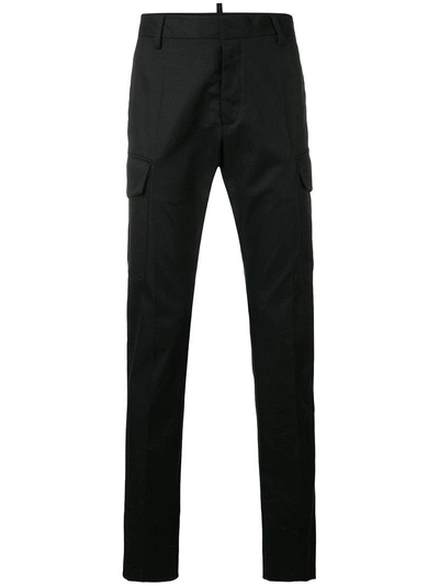 Shop Dsquared2 Slim-fit Tailored Trousers - Black