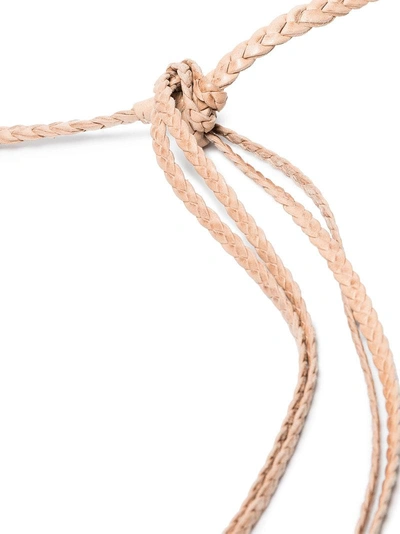 nude Chuuy braided leather belt
