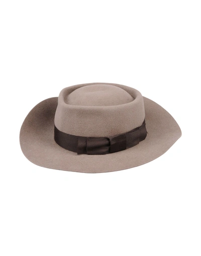 Shop Gladys Tamez Hat In Dove Grey