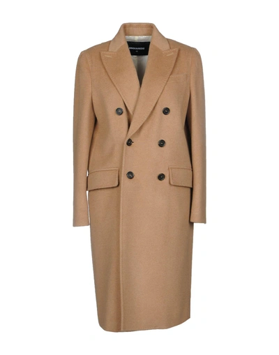 Shop Dsquared2 Coat In Camel