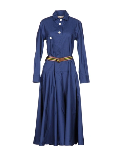 Shop Marni 3/4 Length Dress In Blue