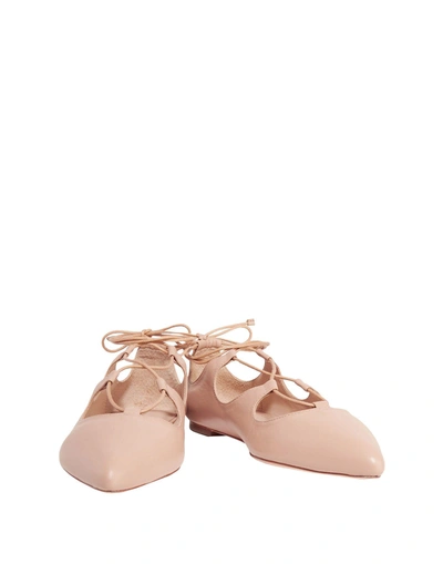 Shop Loeffler Randall Ballet Flats In Pale Pink
