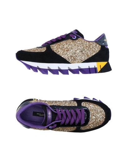 Shop Dolce & Gabbana Sneakers In Gold