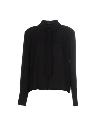Shop Elisabetta Franchi Solid Color Shirts & Blouses In Black