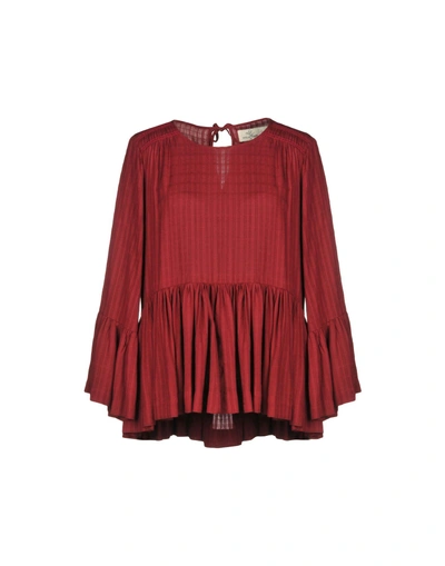 Shop Stella Forest Blouses In Maroon