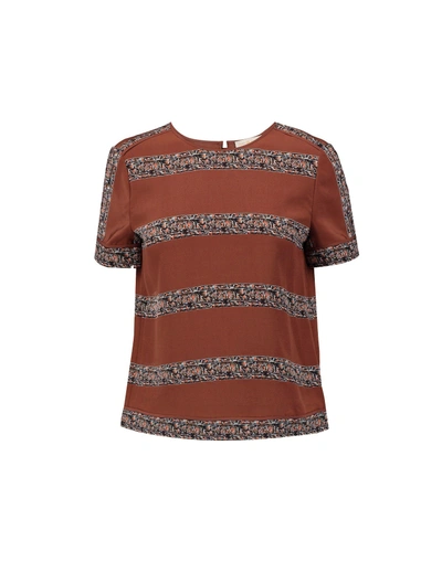 Shop Tory Burch Blouse In Brown
