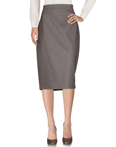 Shop Les Copains 3/4 Length Skirts In Khaki